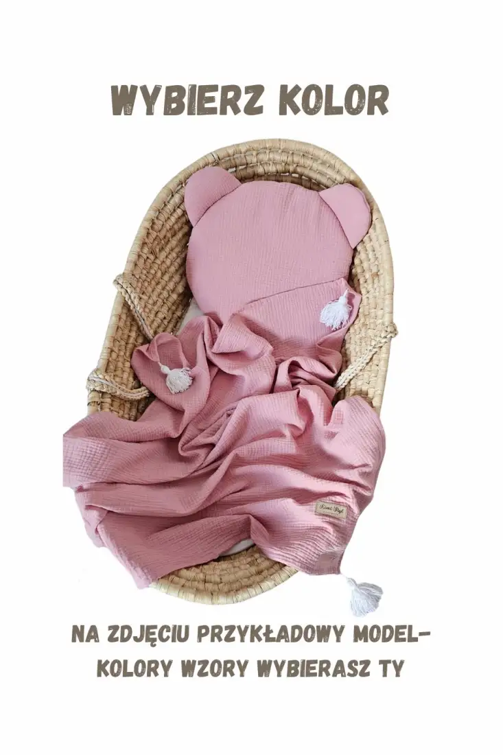 zestaw muślinowy otulacz muślinowy poduszka